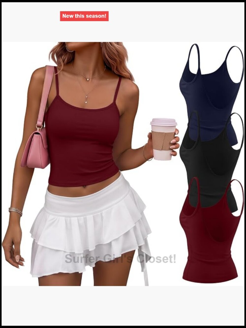 3 Pack Women's Crop Tank Tops Scoop Neck Sleeveless Sports Yoga Tanks Stretchy